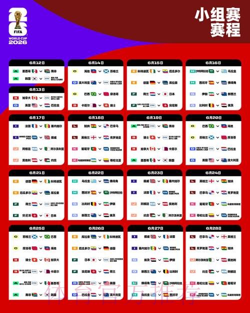 2026世界杯比赛时间高清版比赛时间表怎么查 2026世界杯比赛时间高清版比赛时间表怎么查